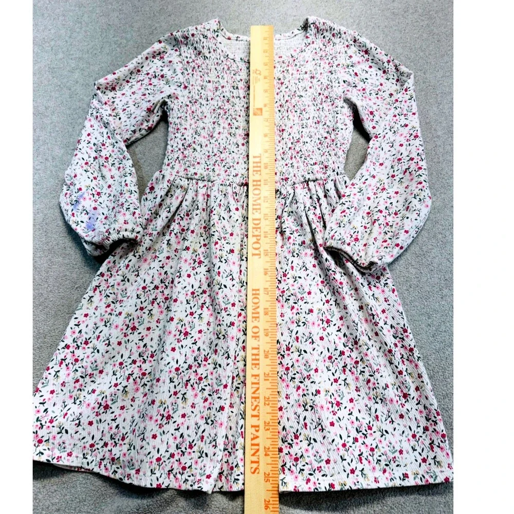 Target Youth Girls Size 8 Floral Smocked Dress Long Sleeve Cottagecore School